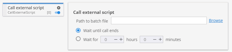 Call external script custom project task
