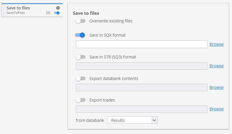 Save to files custom project task